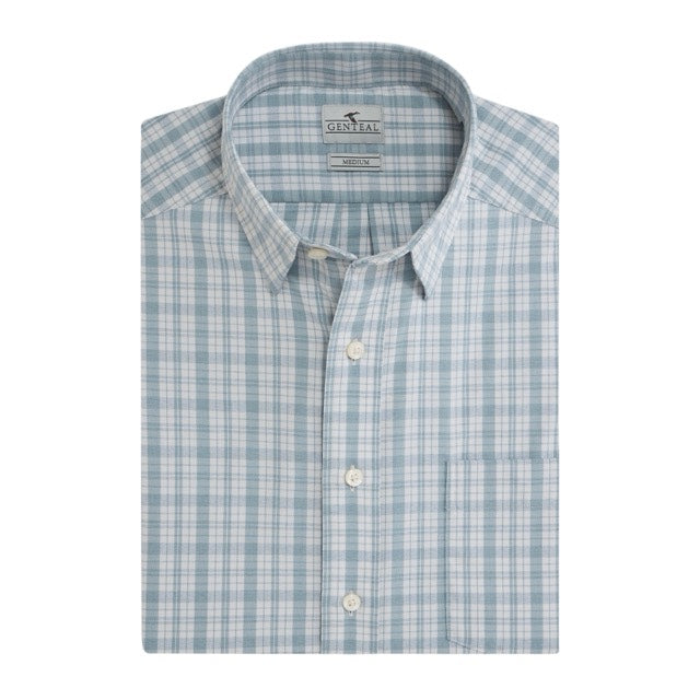 GENTEAL STONEWASH HUDSON ROYAL OXFORD PERFORMANCE SPORT SHIRT