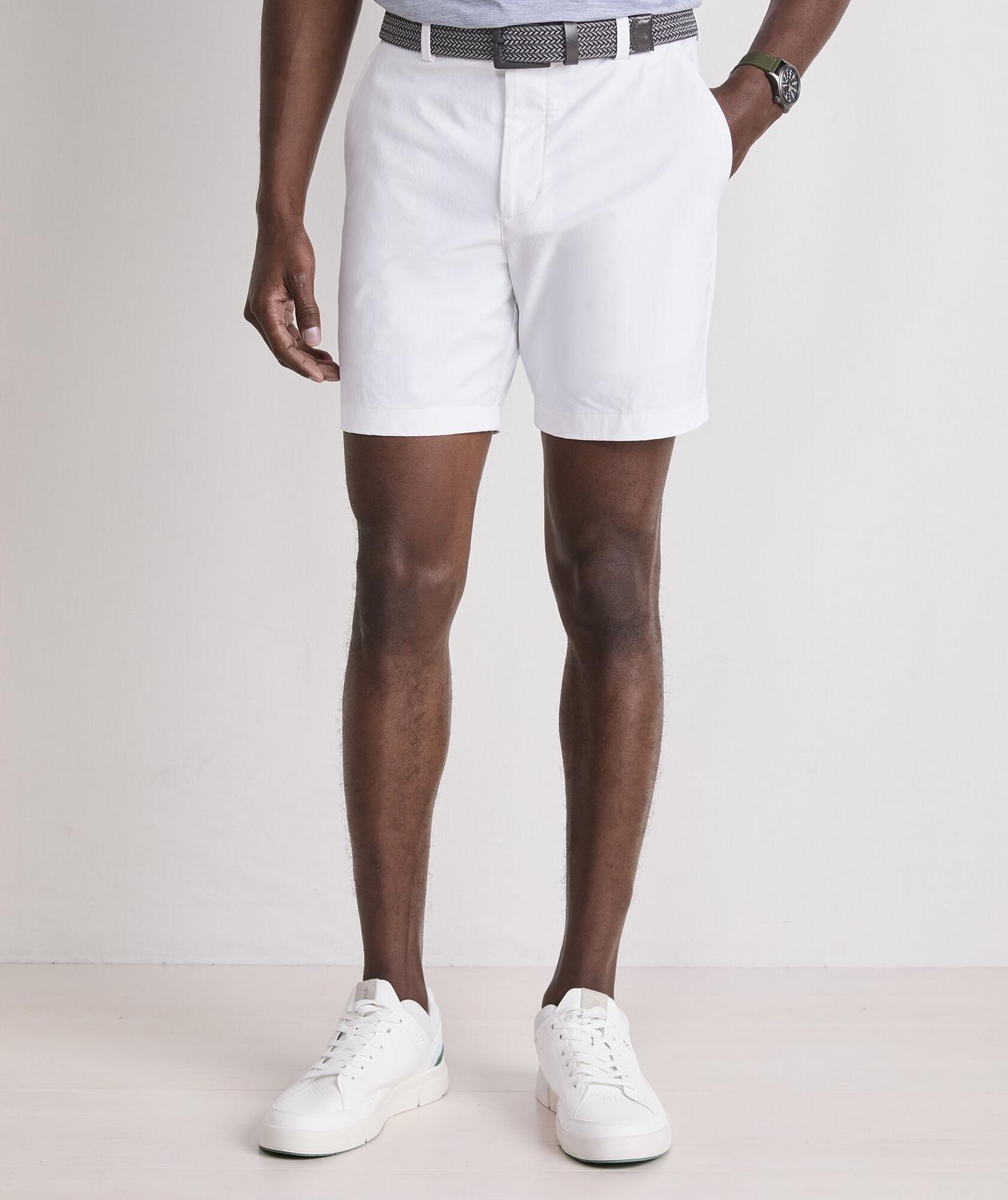 VINEYARD VINES WHITE CAP ON THE GO SHORTS - 7"