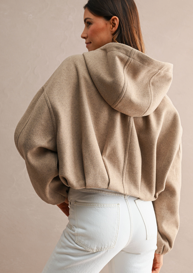 BUBBLE HEM HOODIE
