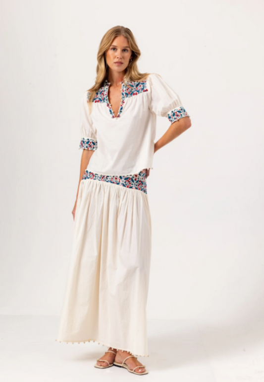 GWEN EMBROIDERED MAXI SKIRT