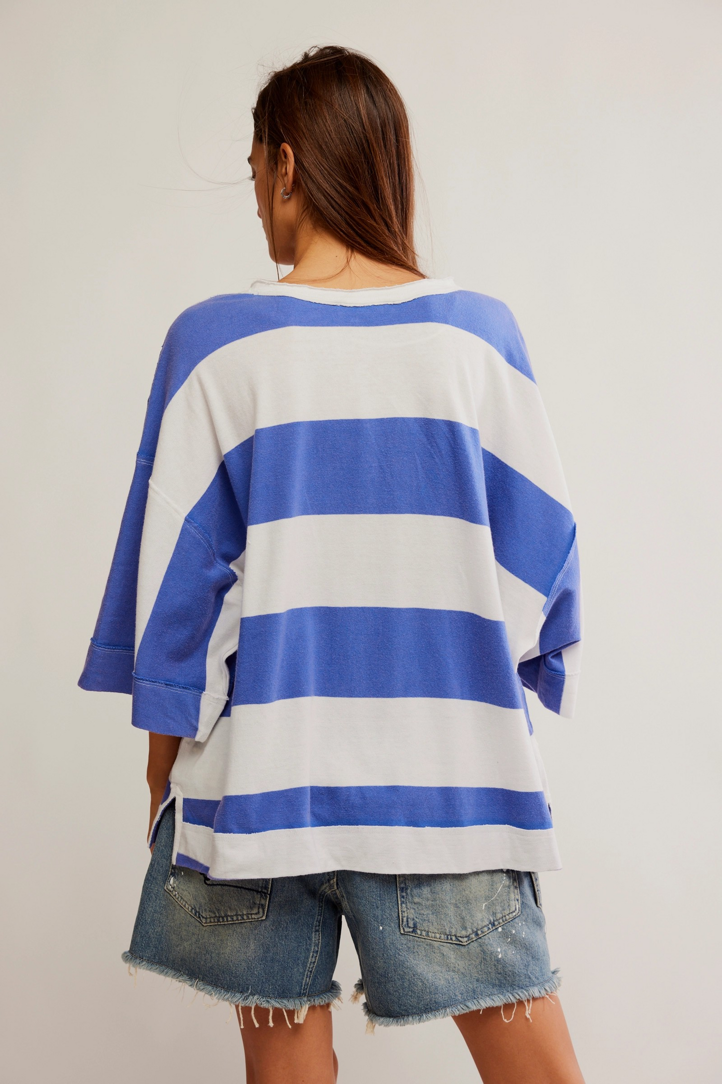 FREE PEOPLE BLUE COMBO WONDERFUL TEE