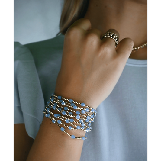 ERIN GRAY BLUE THE KEY WEST GOLD-FILLED AND WATERPROOF BRACELET COLLECTION