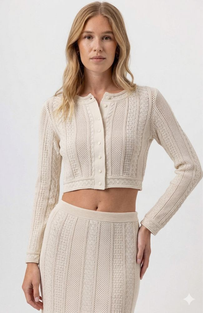 SUNDAYS ALABASTER ADRINE CARDIGAN