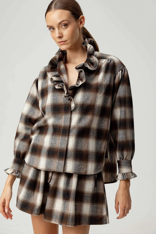 SUNDAYS COCO PLAID OPAL SHIRT