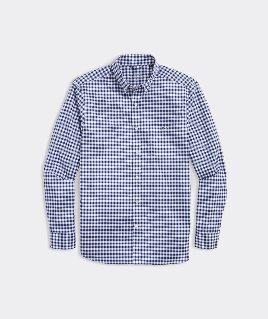 BLUE BLZER PLAID GINGHAM ON-THE-GO NYLON SHIRT