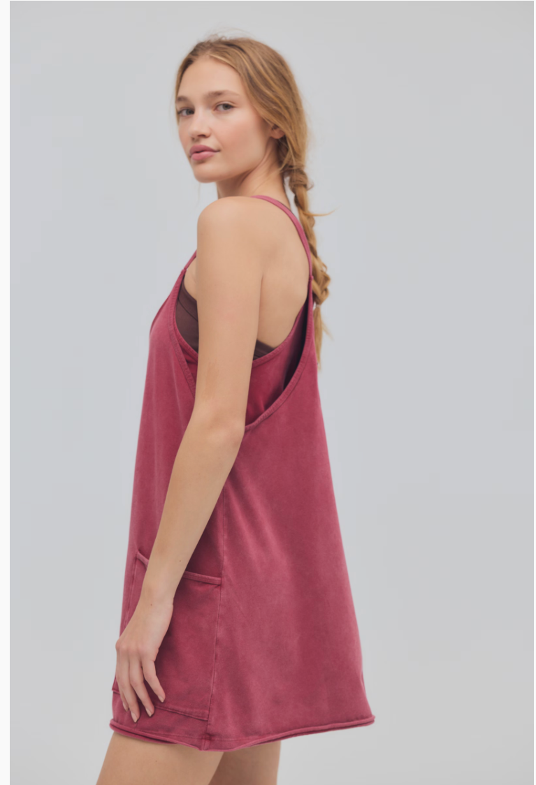 FREE PEOPLE BRICK HOT SHOT MINI DRESS