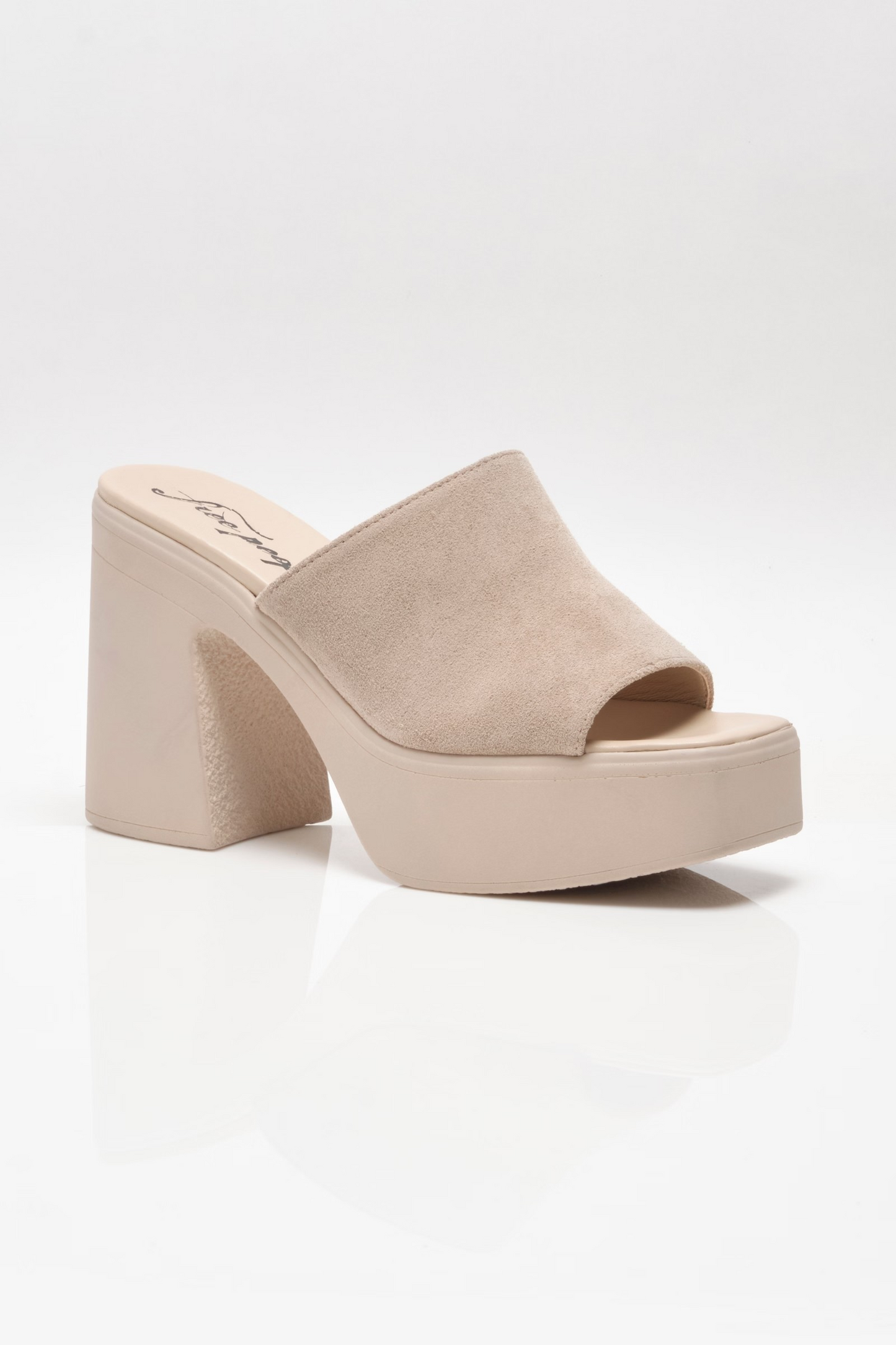 DIAMOND SUEDE ZOE PLATFORM HEELS