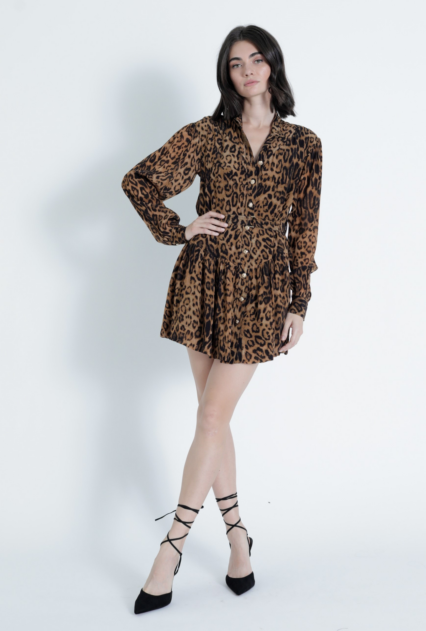 LEOPARD MIA MINI DRESS