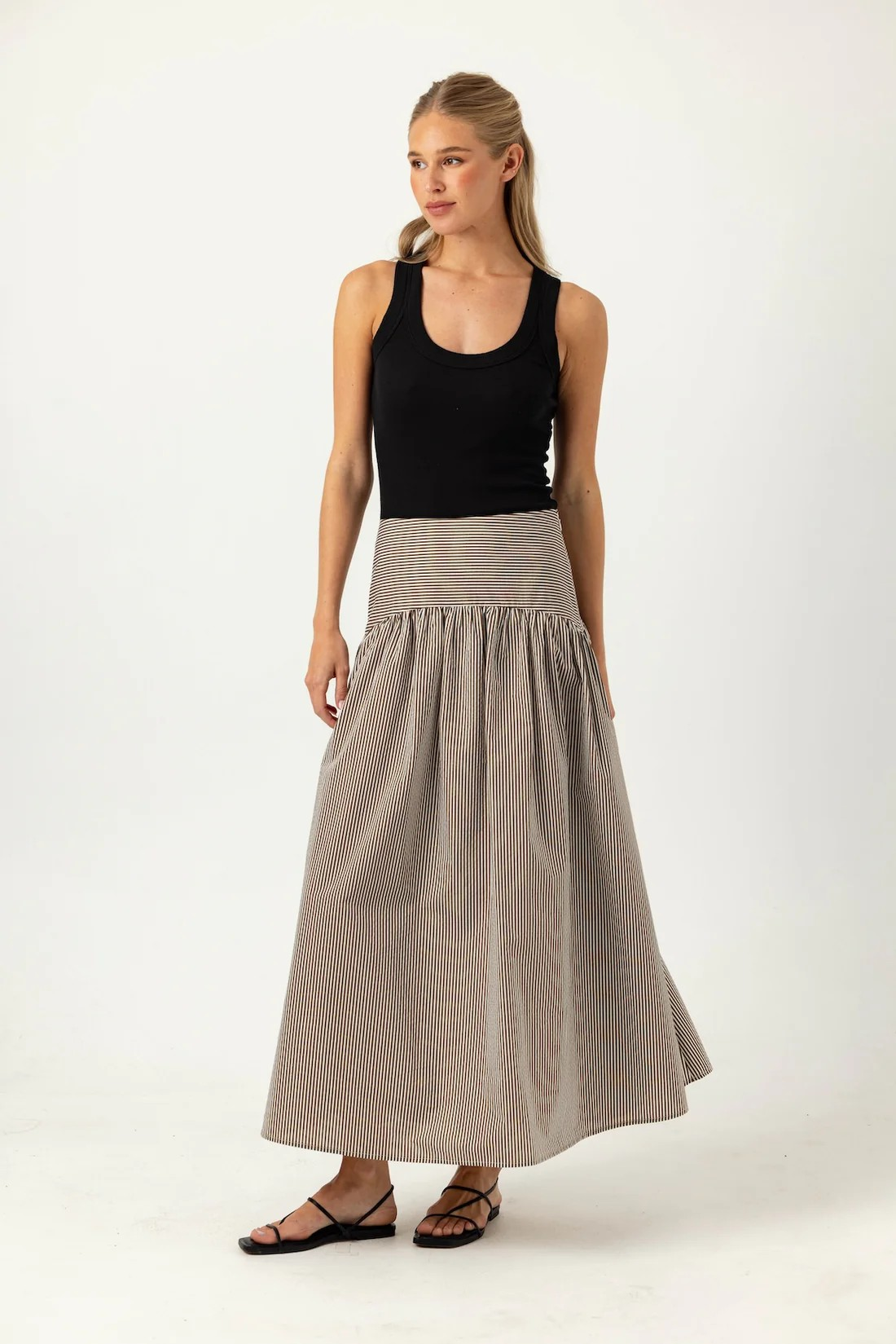 UMBER STRIPE CELESTE SKIRT