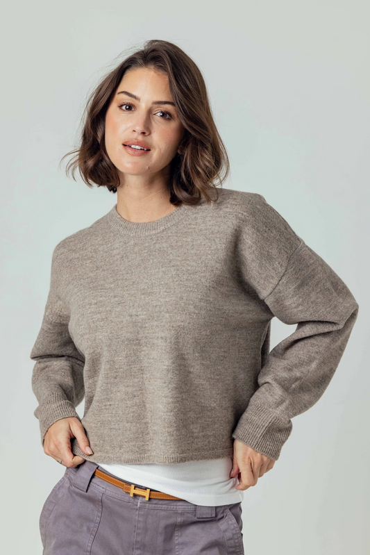 HEATHERED LATTE MAGDA SWEATER