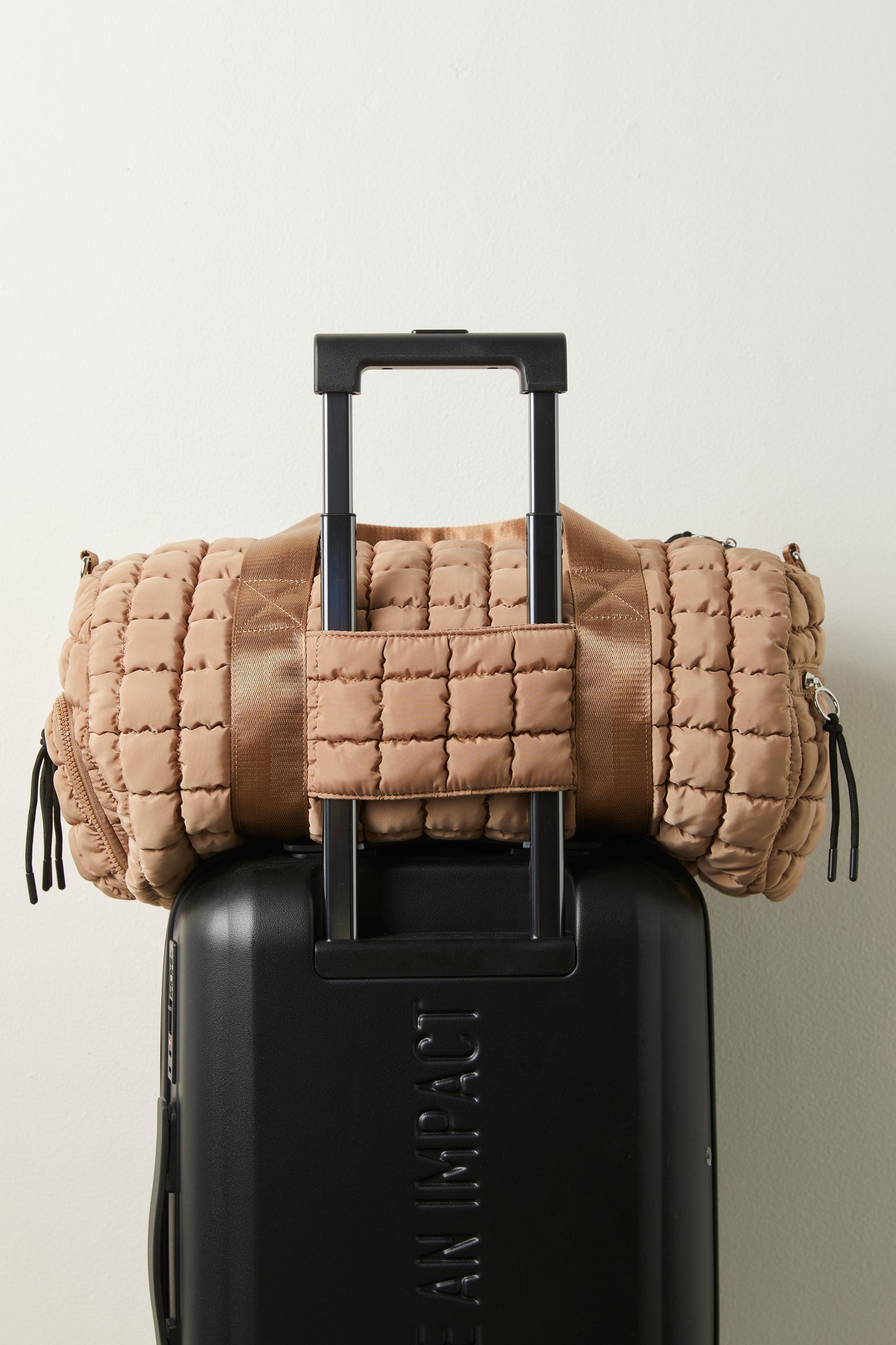 FREE PEOPLE KHAKI QUILTED DUFFLE