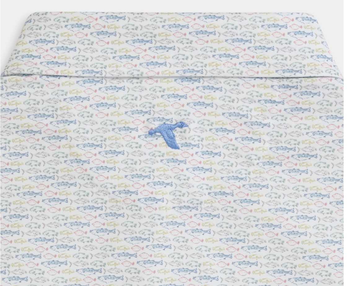 MIRAGE SHORELINE CATCH PRINTED PERFORMANCE POLO