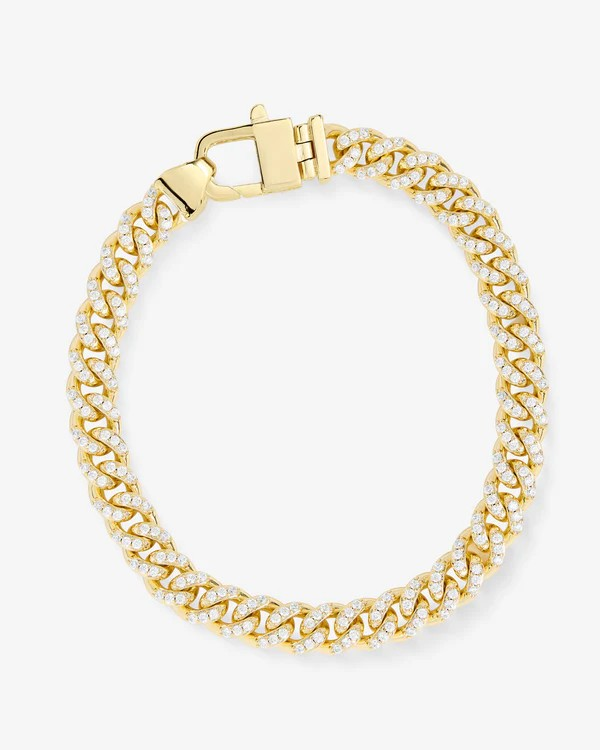 PAVE JULIAN CUBAN CHAIN BRACELET