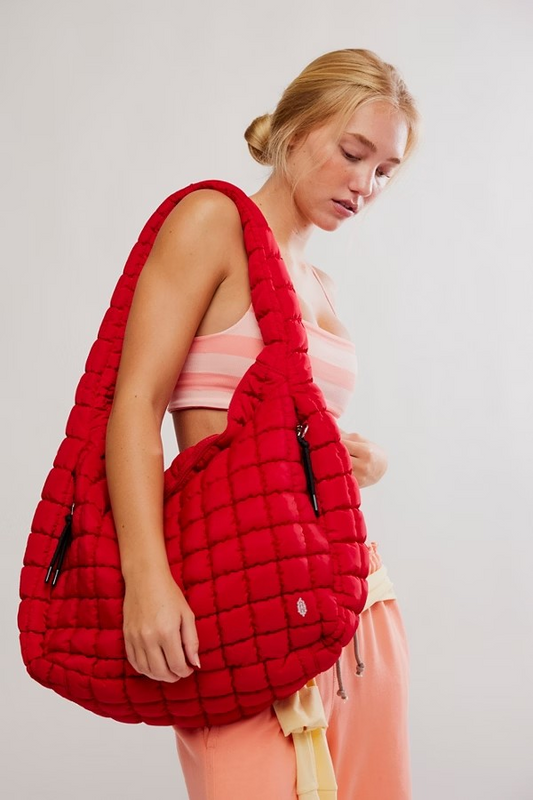 CRANBERRY QUILTED CARRYALL BAG