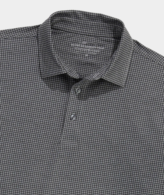 HOUNDSTOOTH GRAY SANKATY POLO
