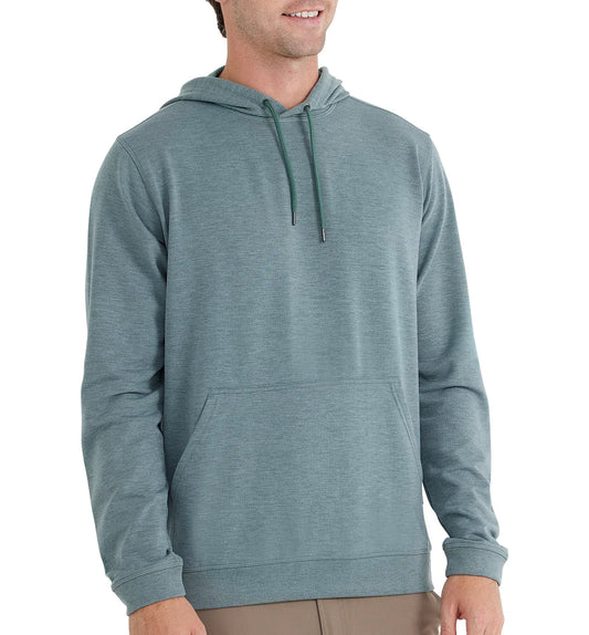 FREE FLY HEATHER JUNIPER MEN'S BAMBOO FLEECE PULLOVER HOODIE