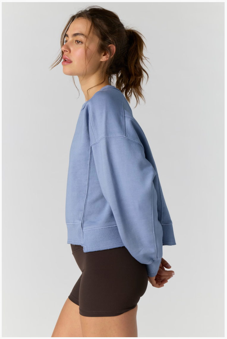 FREE PEOPLE BLUE ASH INTERCEPT PULLOVER