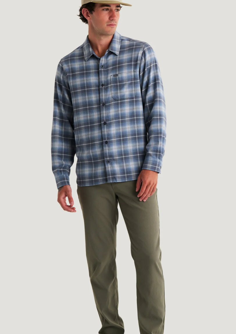 STORM CLOUD PLAID SEAWOOL FLANNEL SHIRT