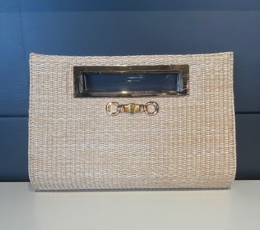 LISI LERCH ST CHLOE BAMBOO TOGLE CLUTCH