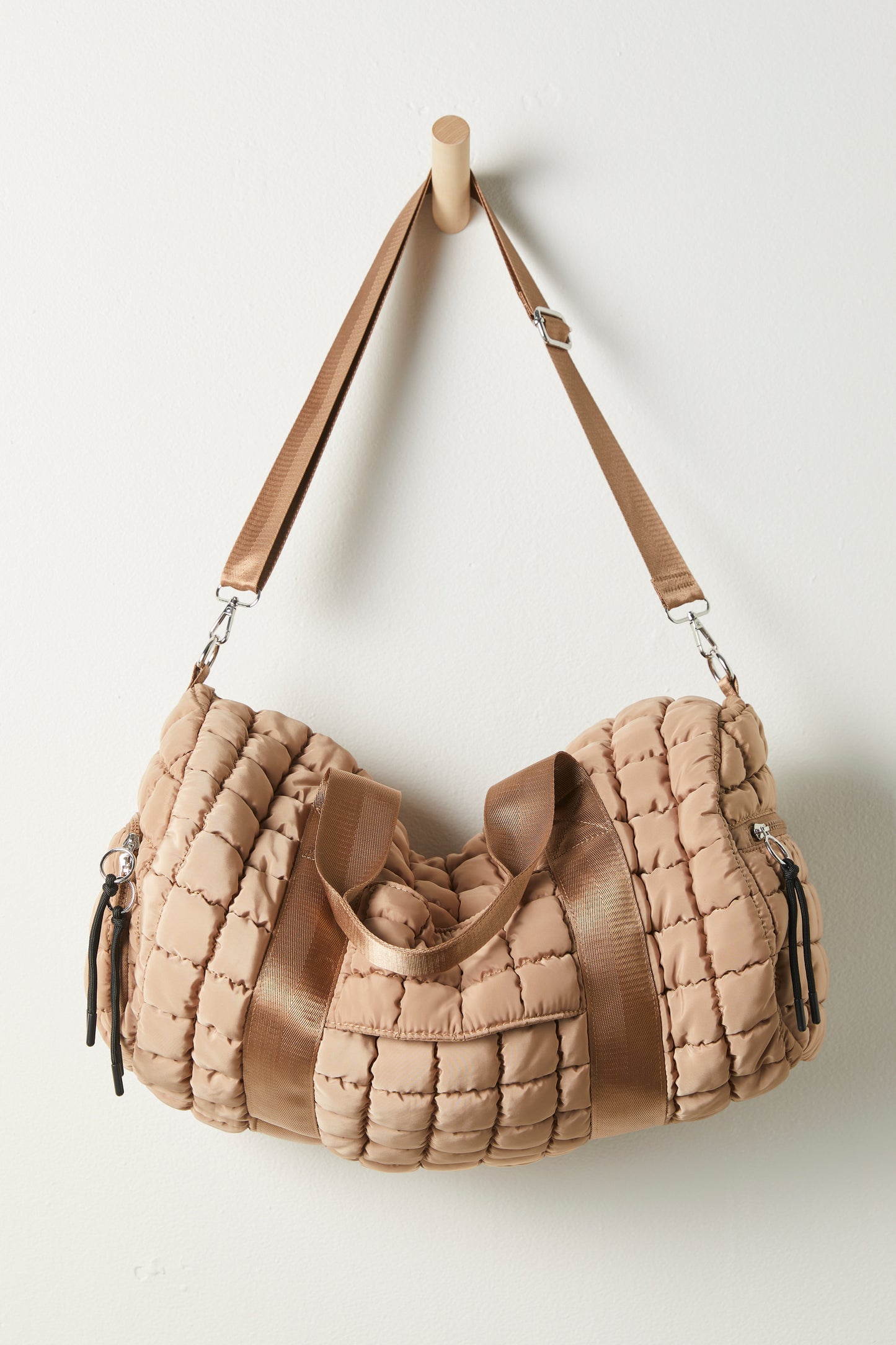 FREE PEOPLE KHAKI QUILTED DUFFLE