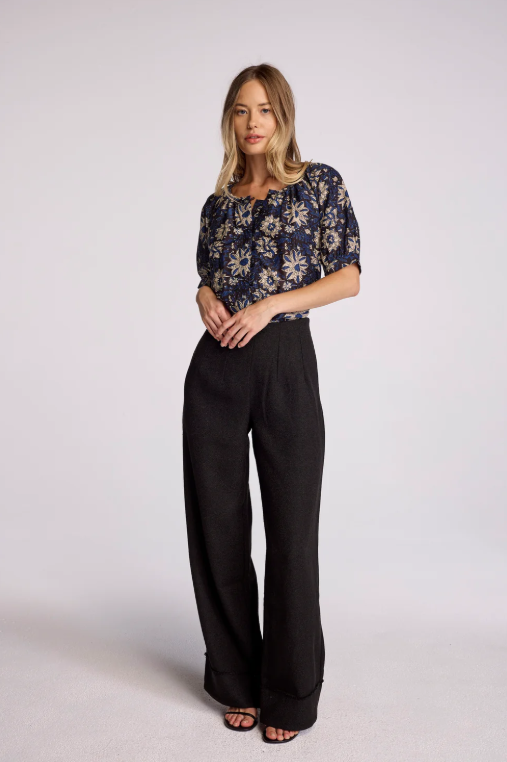 SUNDAYS MIDNIGHT BLOOM LIZBETH BLOUSE