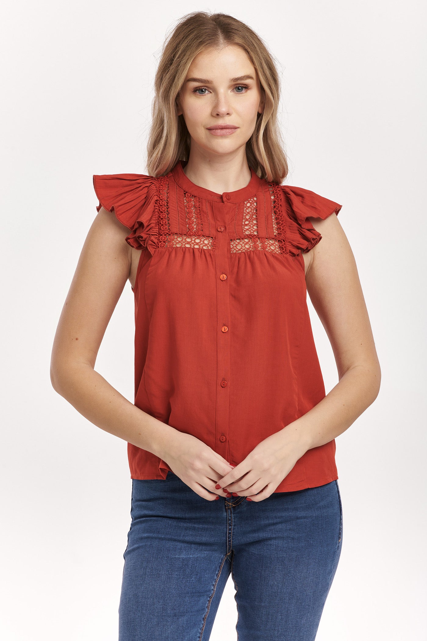 DEAR JOHN CRIMSON ANNALISE TOP