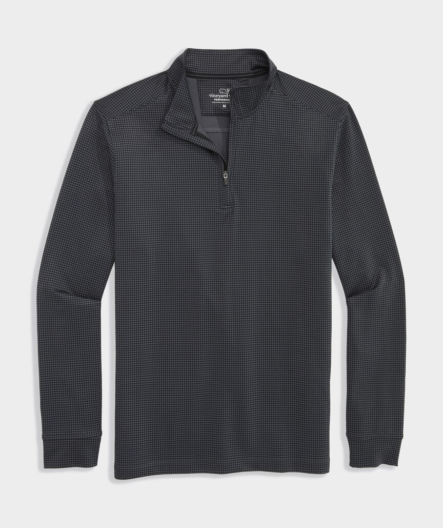HOUNDSTOOTH PERFORMANCE CLUB QUARTER-ZIP