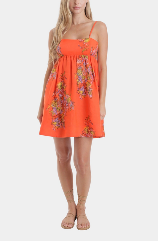 EDEN ORANGE KAYLA PRINT DRESS
