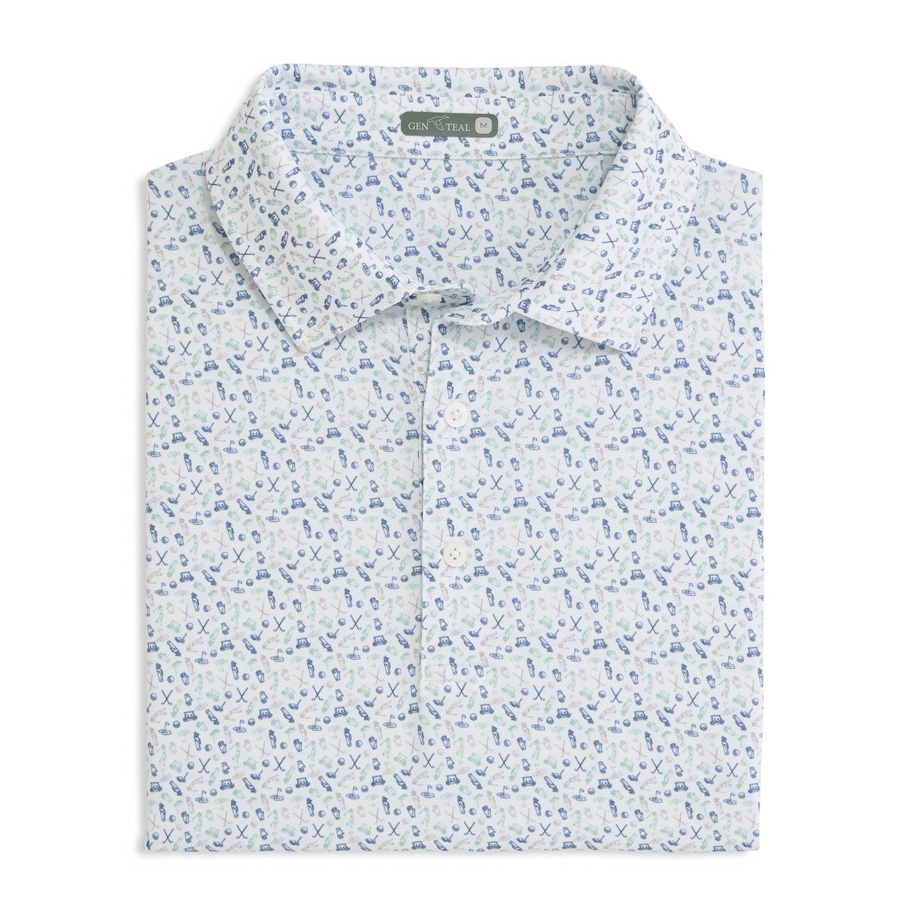 CADDIE'S CHOICE PRINTED PERFORMANCE POLO