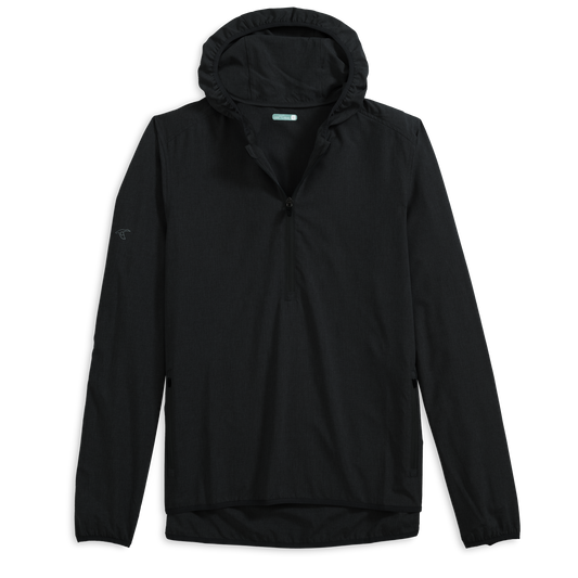 GENTEAL BLACK CAPETOWN PERFORMANCE HALF-ZIP SHELL