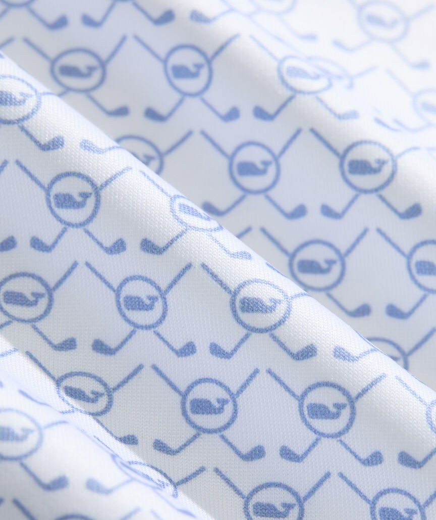 BOY'S CROSSED WHALE DOT PRINTED SANKATY POLO