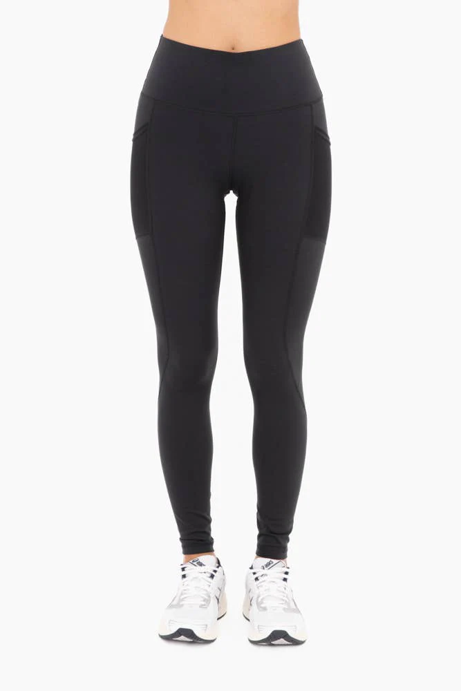 MONO B BLACK CONTOUR BAND LEGGINGS