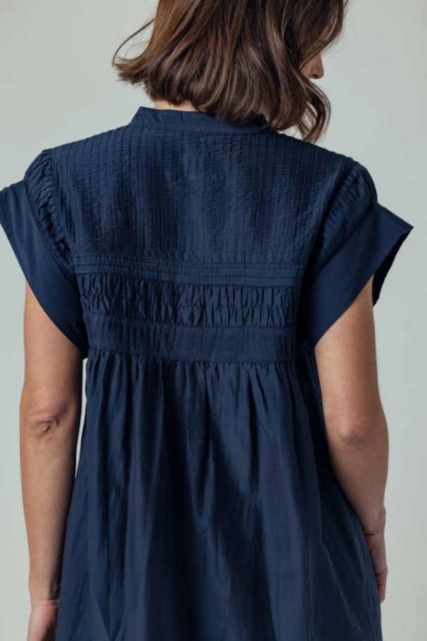 SUNDAYS NAVY RUE DRESS