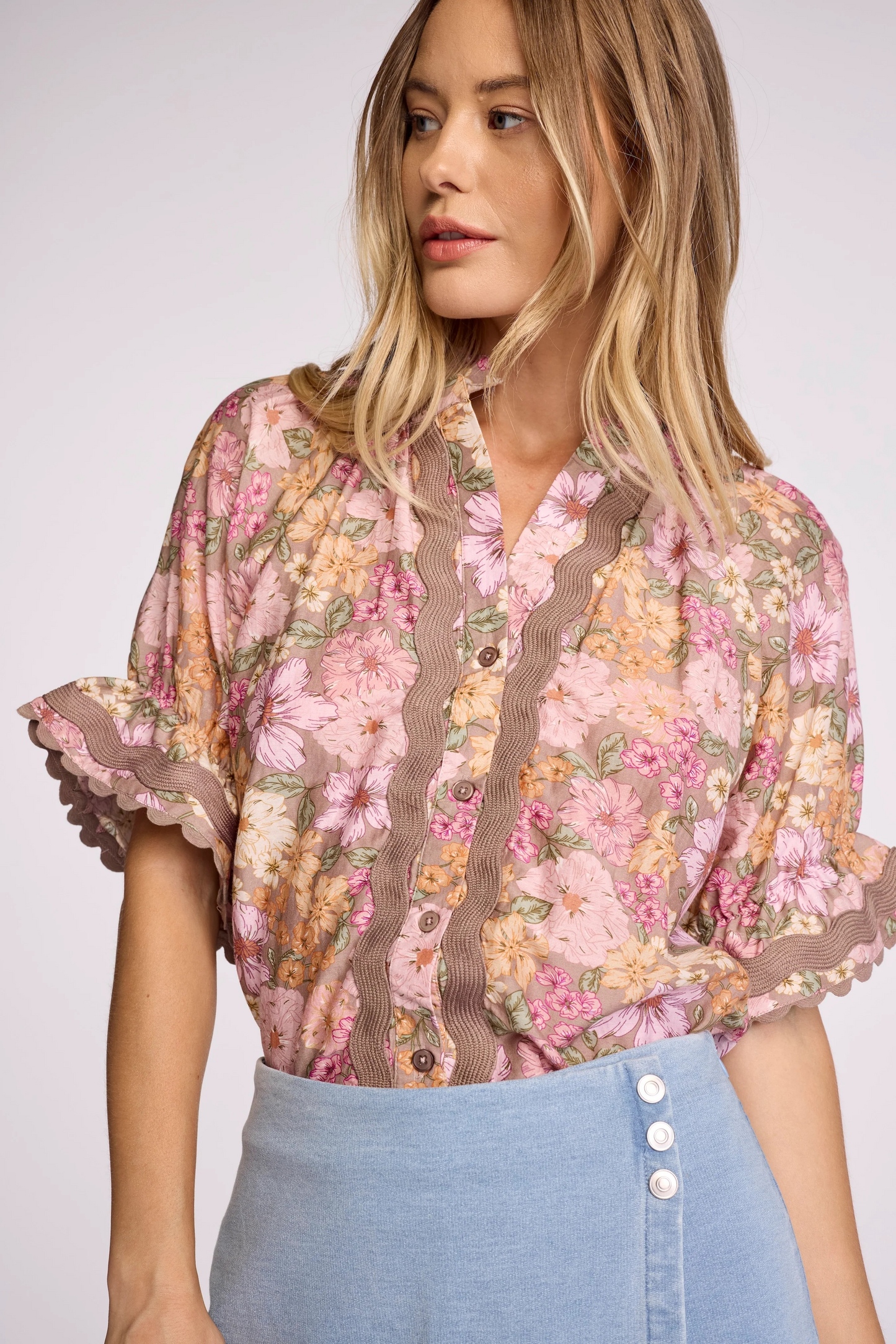 SUNDAYS DUSK FLORAL AELIN SHIRT