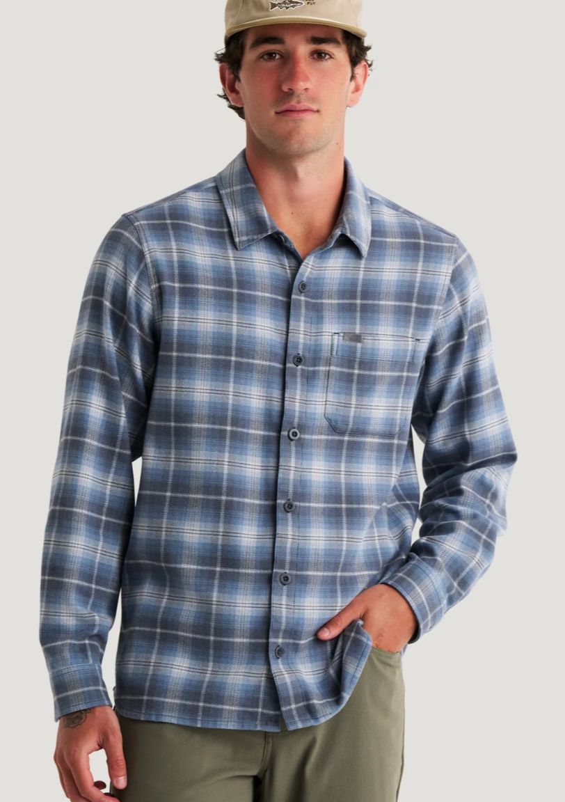 STORM CLOUD PLAID SEAWOOL FLANNEL SHIRT
