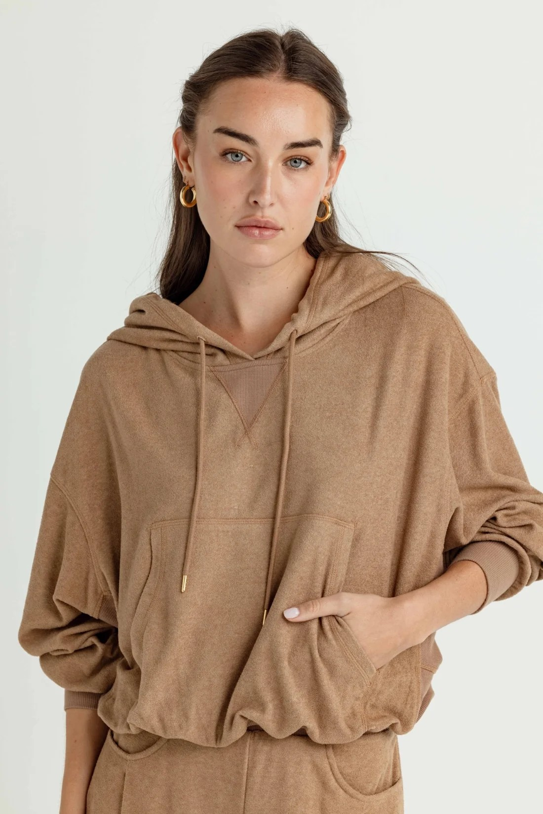 SUNDAYS CARAMEL HEATHER AERIS HOODIE