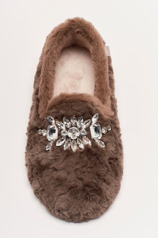 MOCHA SLUMBER PARTY LOAFER SLIPPER
