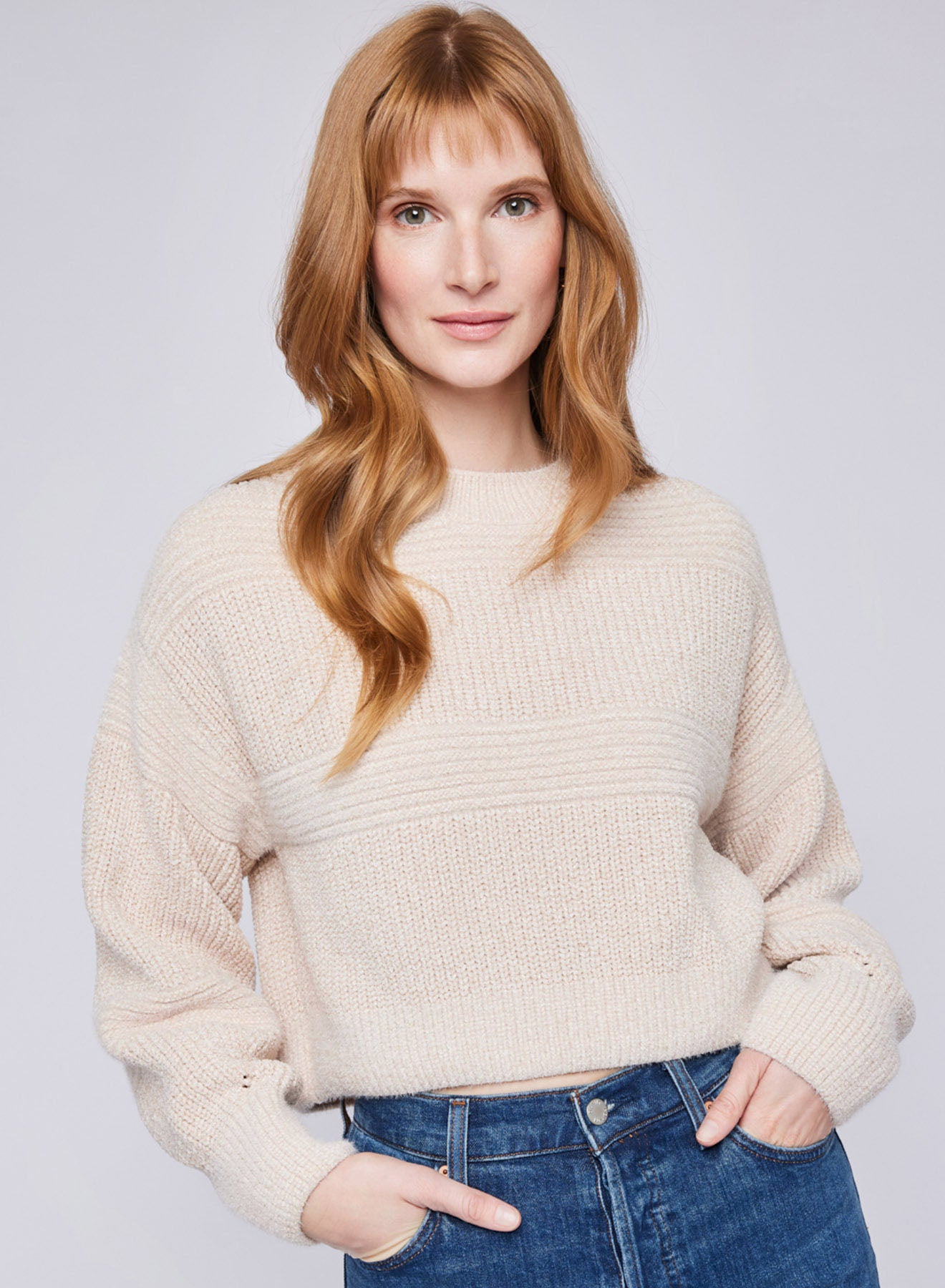 GENTLE FAWN BONE ROSETTA SWEATER