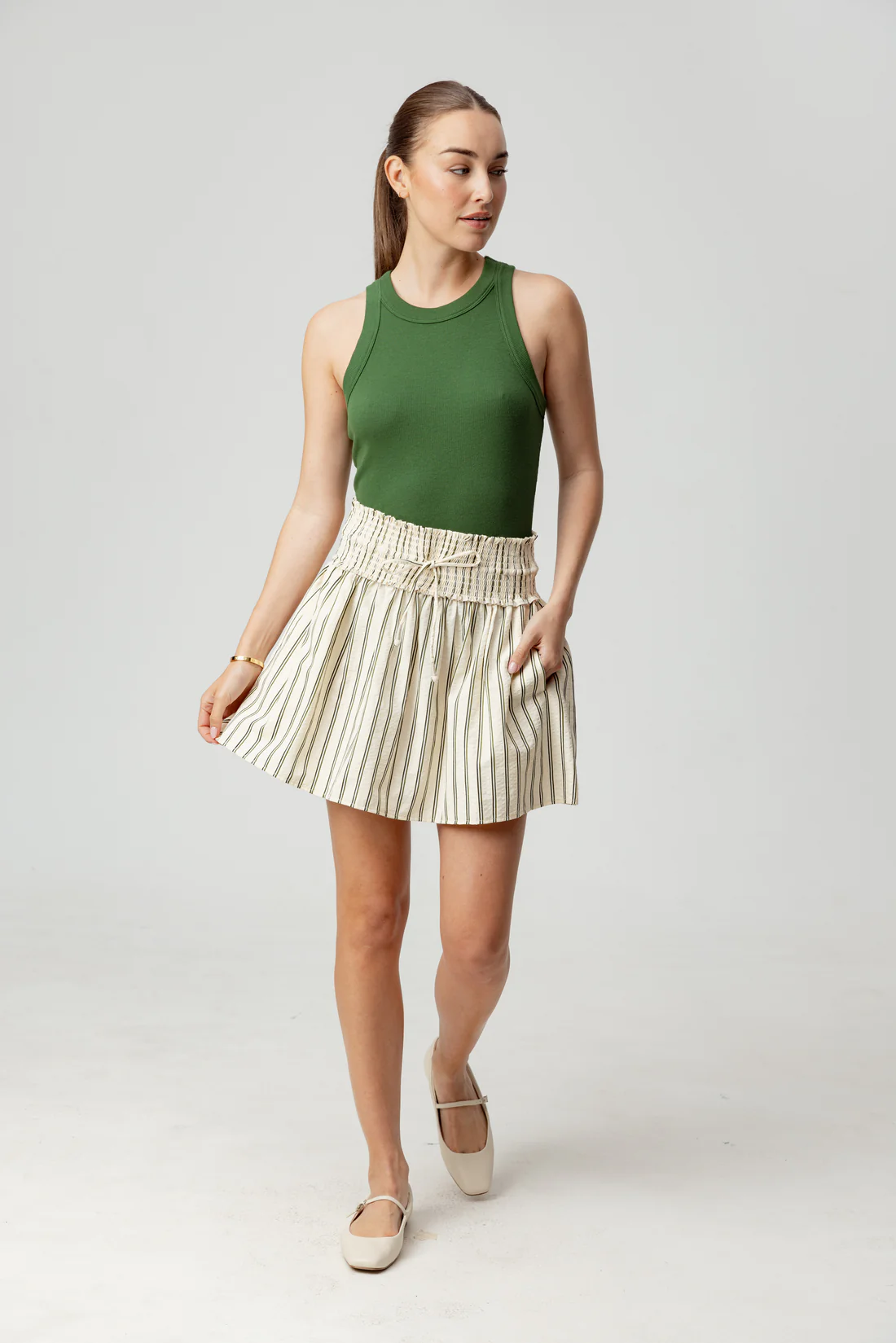 SUNDAYS FARO STRIPE IONA SKIRT