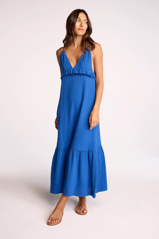 SUNDAYS OLYMPIAN BLUE GARNET DRESS