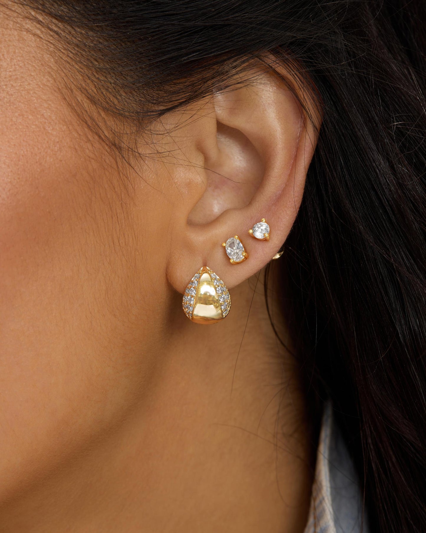 LIL' NORAH MIXED PAVE EARRINGS