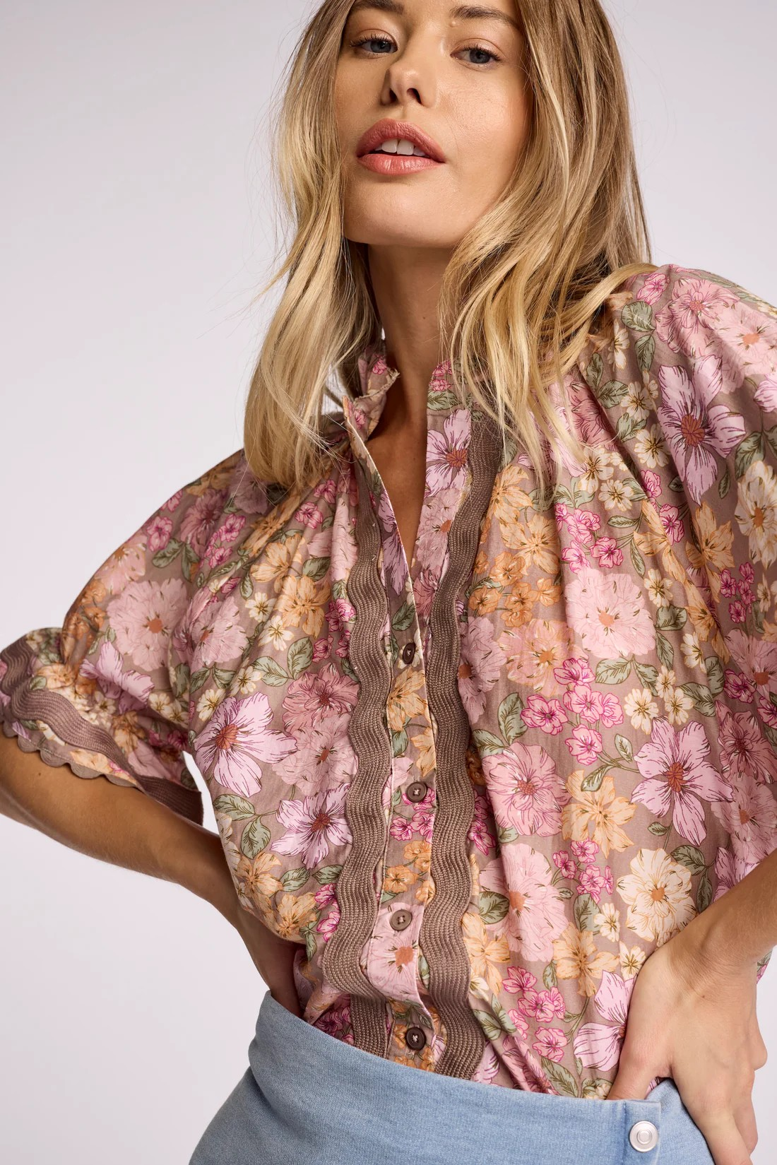 SUNDAYS DUSK FLORAL AELIN SHIRT
