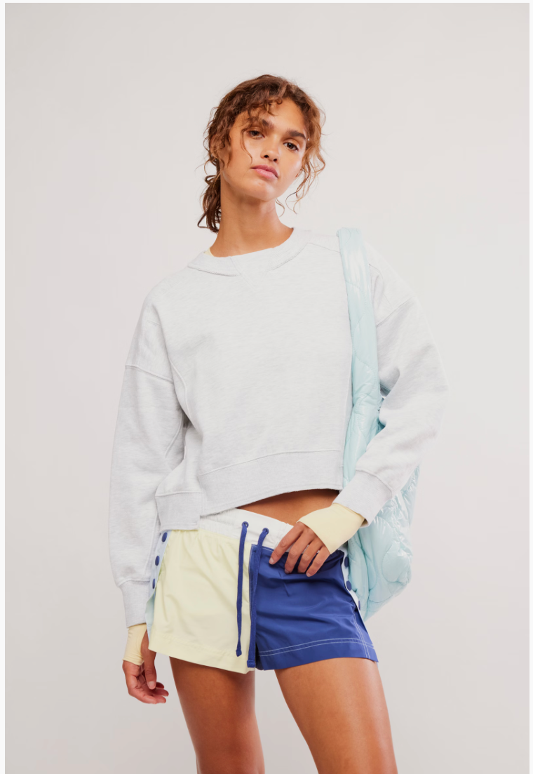 HEATHER GREY INTERCEPT PULLOVER