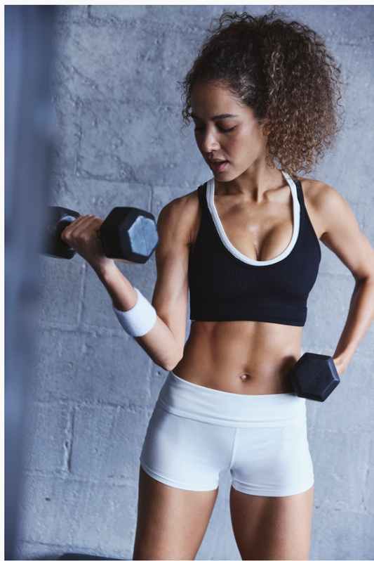 FREE PEOPLE BLACK FREE THROW BRA