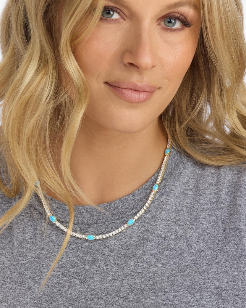 THE MAVEN BLUE OPAL NECKLACE