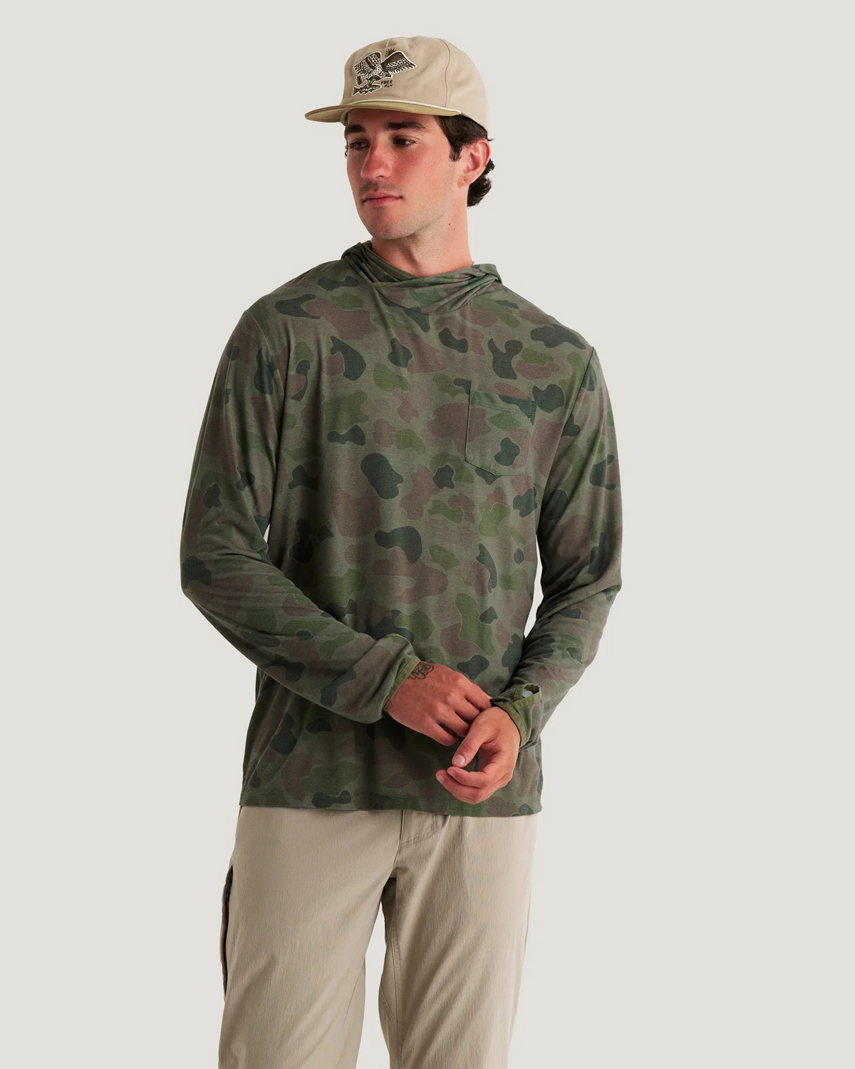VINTAGE OIL CAMO BAMBOO LIGHTWEIGHT HOODIE