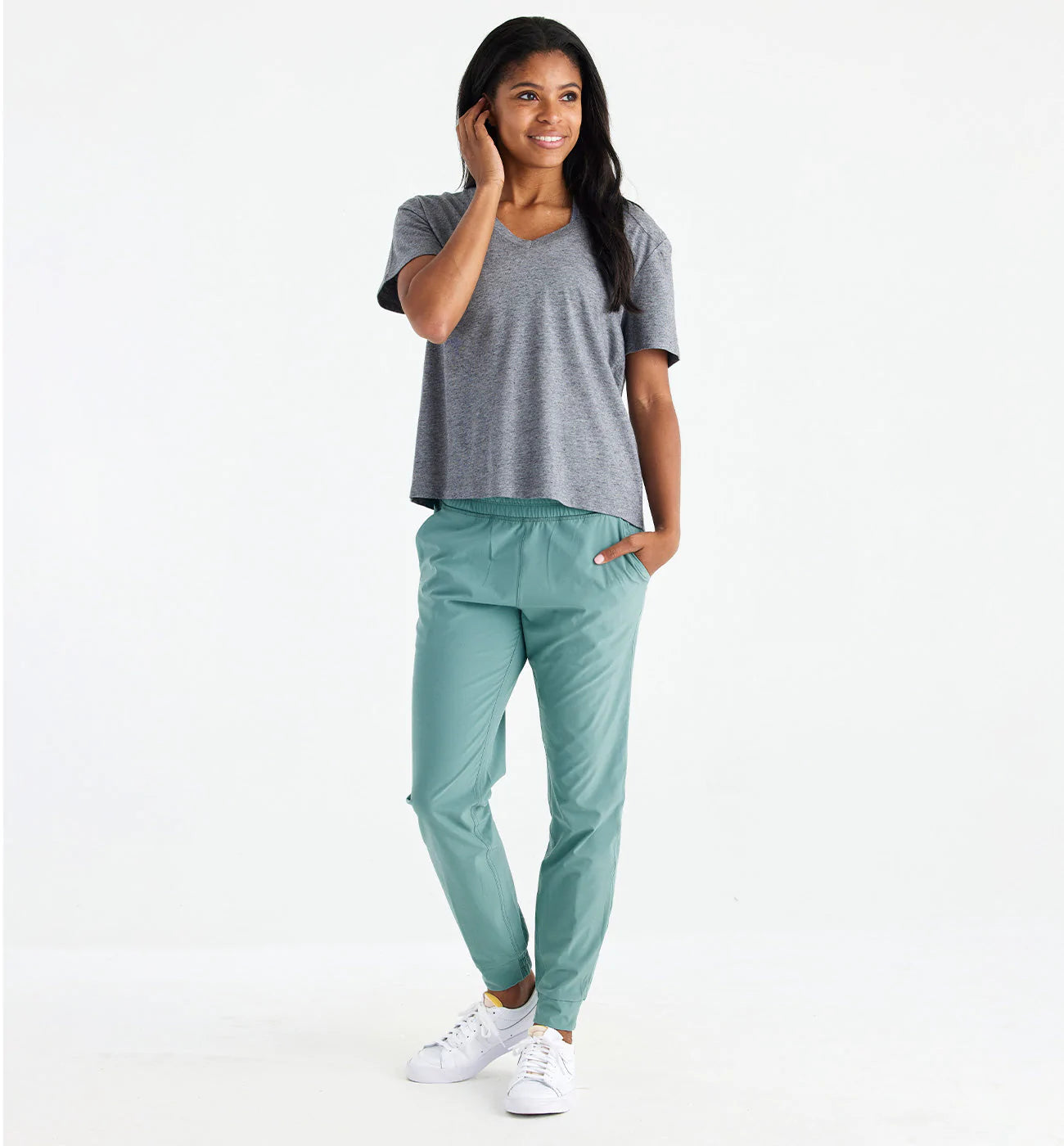 FREE FLY SABEL GREEN WOMEN'S BREEZE JOGGER