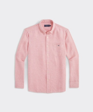 VINEYARD VINES CAYMAN SOLID LINEN SHIRT