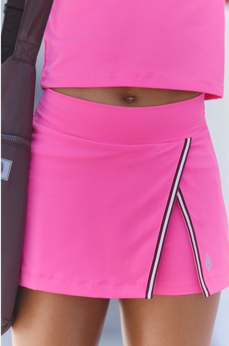 FREE PEOPLE HOT PINK FOREHAND SKORT