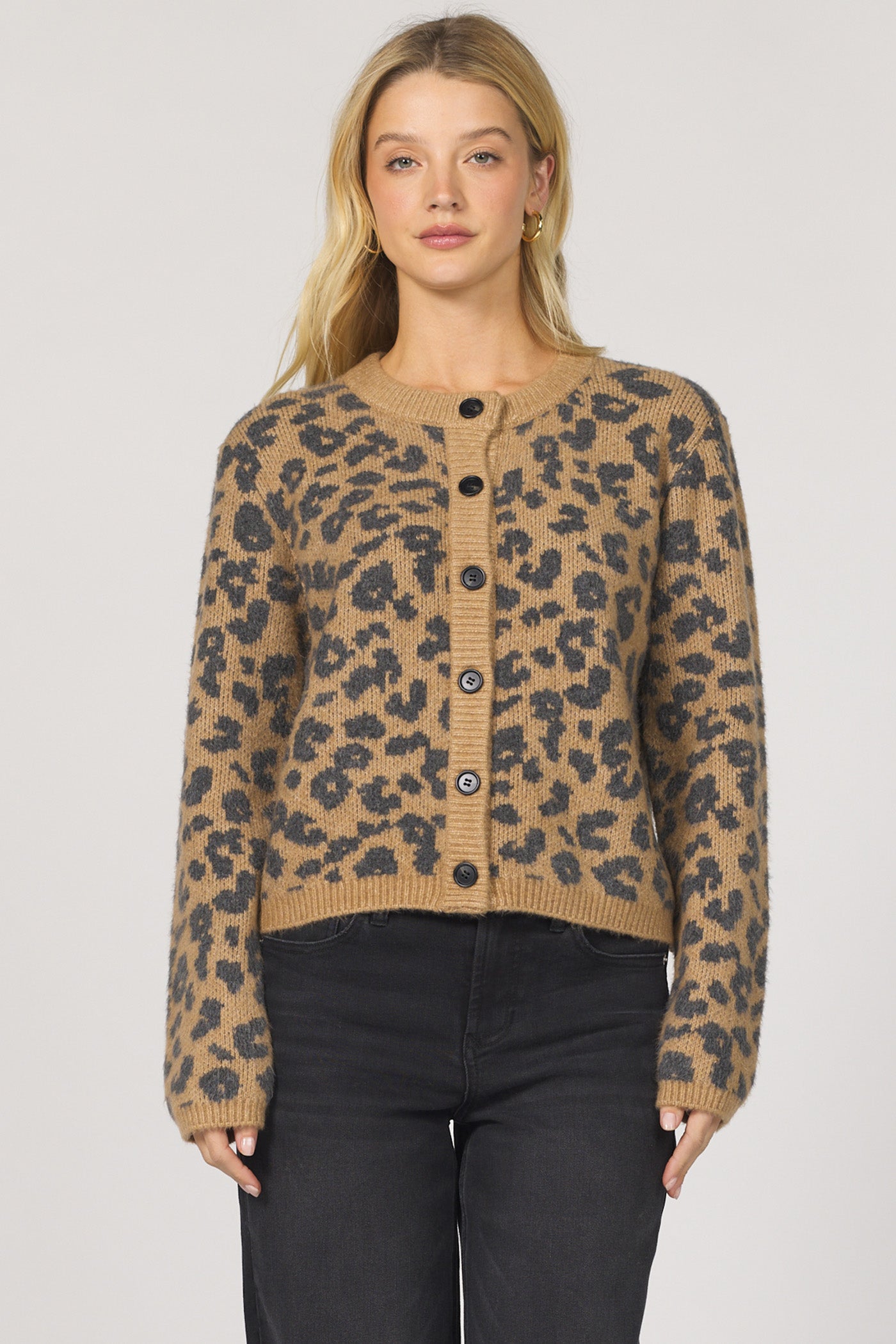 LEOPARD AMINA CARDIGAN SWEATER